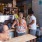a group of people in a restaurant