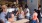a group of people in a restaurant