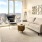 a living room with a large window