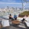 Roof Top patio with people chatting